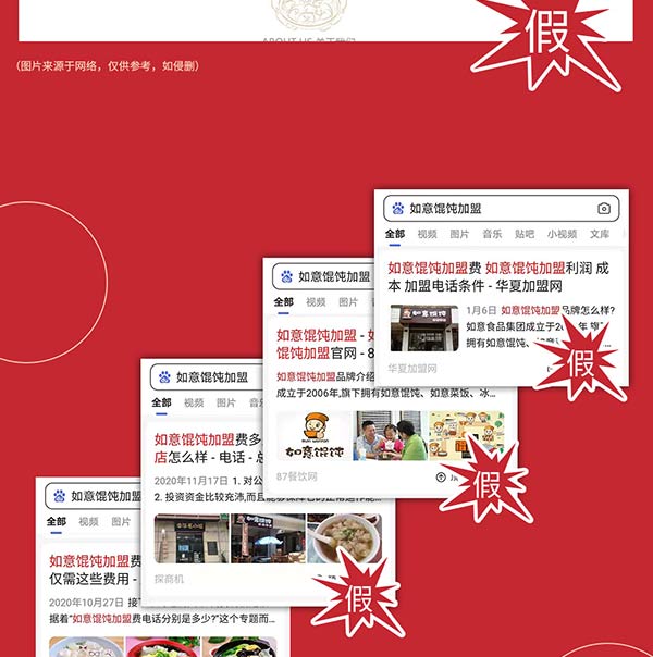 如意餛飩嚴正聲明!請勿上當受騙!